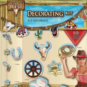 Forum Novelties Way Out West Decorating Kit Birthday Party Supplies Cowboy Theme